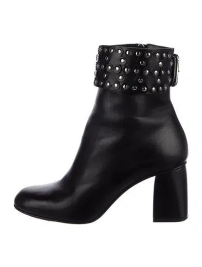 Pre-owned Red Valentino Leather Boots In Black/blue