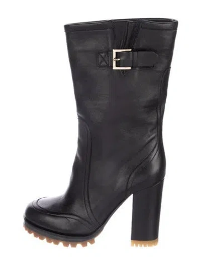 Pre-owned Red Valentino Leather Boots In Blue