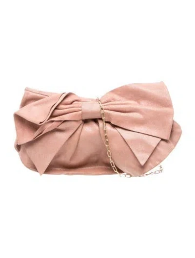 Pre-owned Red Valentino Leather Clutch In Pink