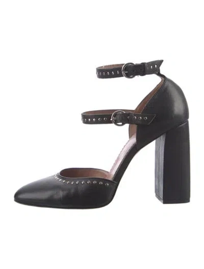 Pre-owned Red Valentino Leather D'orsay Pumps In Black