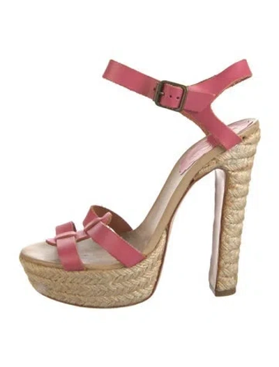 Pre-owned Red Valentino Leather Sandals In Pink