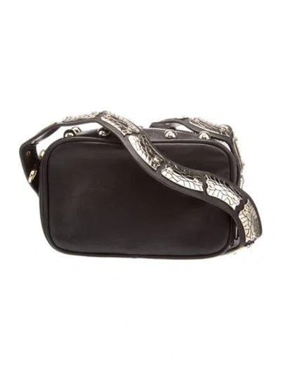 Pre-owned Red Valentino Leather Shoulder Bag In Black
