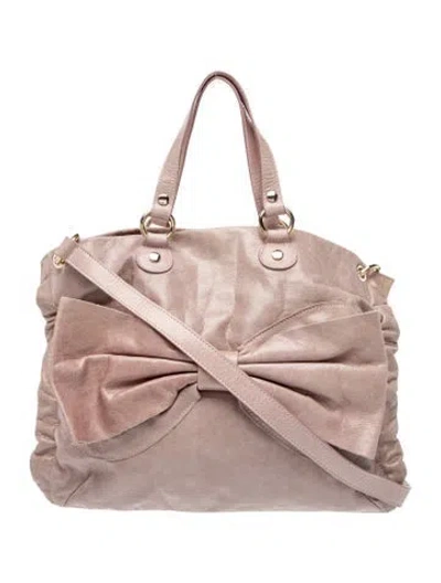 Pre-owned Red Valentino Leather Shoulder Bag In Pink