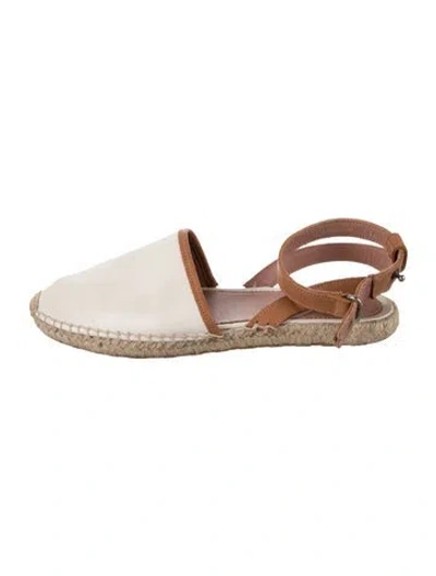Pre-owned Red Valentino Leather Slingback Flats In Neutral
