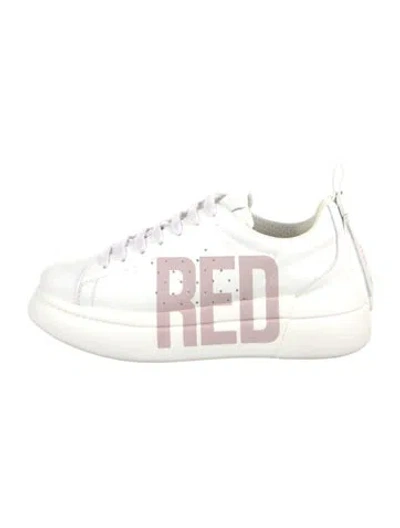 Pre-owned Red Valentino Leather Sneakers In White