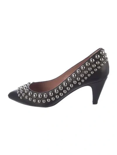 Pre-owned Red Valentino Leather Studded Accents Pumps In Brown
