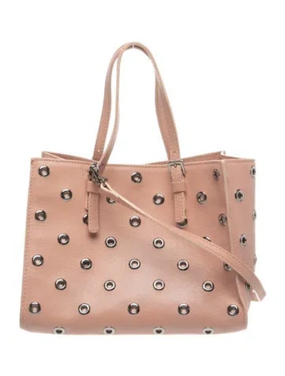 Pre-owned Red Valentino Leather Top Handle Bag In Pink
