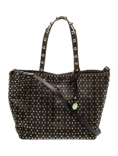 Pre-owned Red Valentino Leather Tote W/ Tags In Black