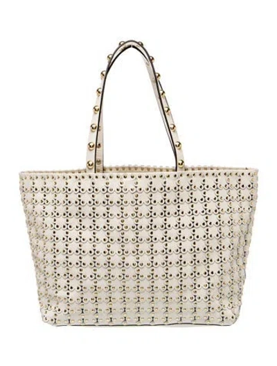 Pre-owned Red Valentino Leather Tote In White