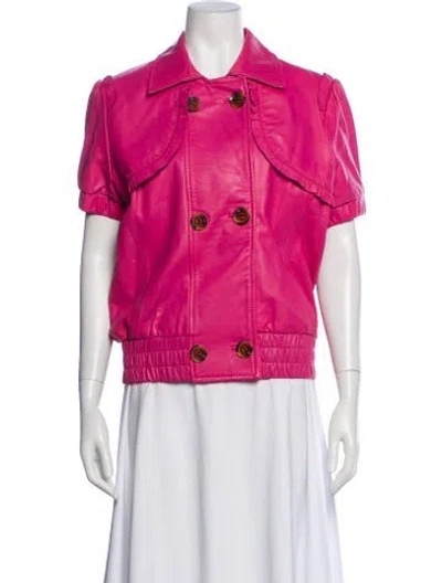 Pre-owned Red Valentino Leather Vest In Pink