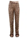 Red Valentino Leopard-print Side-pocket Trousers In Animal Print