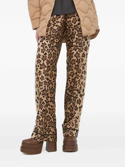 Red Valentino Leopard-print Side-pocket Trousers In Animal Print