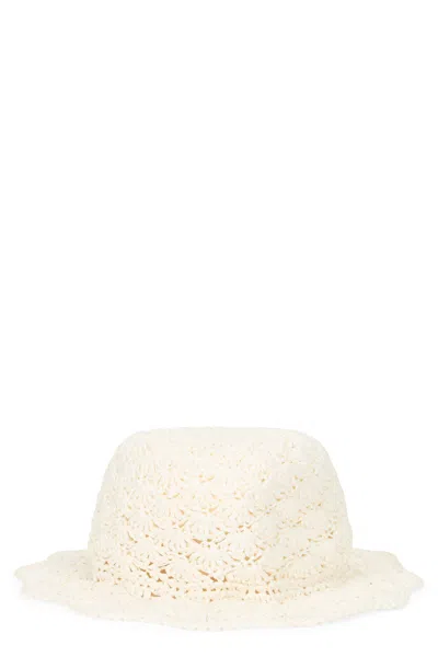 Red Valentino Light Classic Hat For Summer Look. In White
