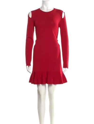 Pre-owned Red Valentino Linen Mini Dress In Red