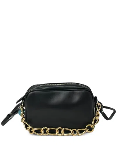 Red Valentino Logo Cross Body Bag In Black
