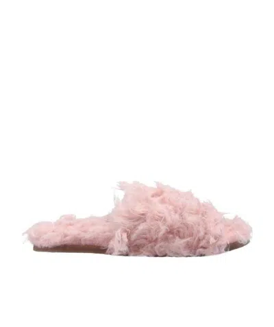 Red Valentino Logo Flat Slippers In Pink