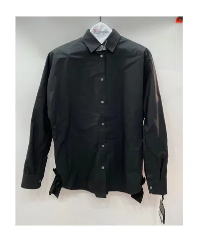 Red Valentino Logo Shirt In Black