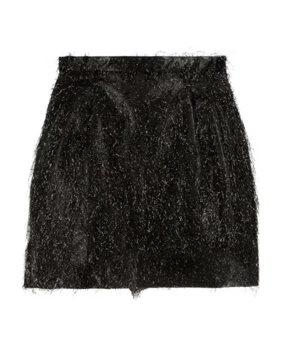Red Valentino Logo Skirt In Black