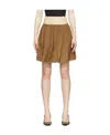 Red Valentino Brown Cotton Mini Skirt In Brown