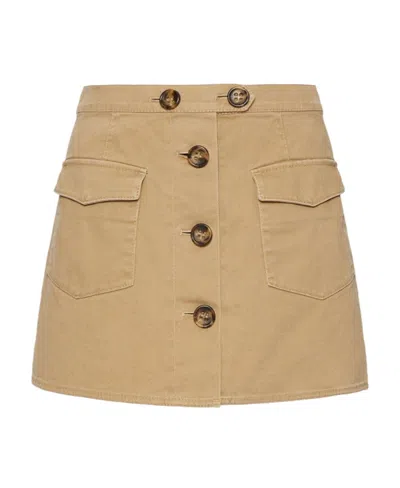 Red Valentino Logo Skirt Casual Shorts In Brown