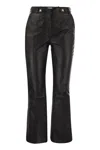 RED VALENTINO LUXURIOUS BLACK LEATHER TROUSERS FOR WOMEN