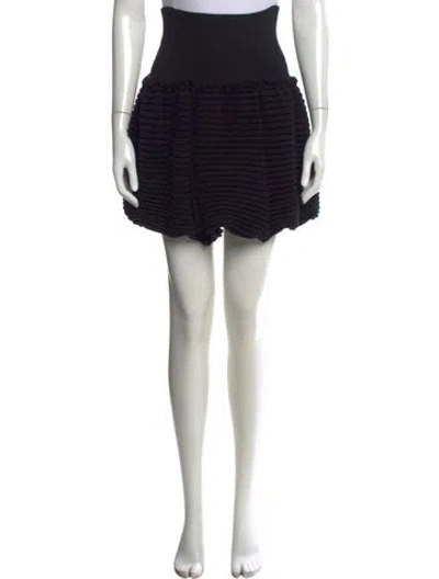 Pre-owned Red Valentino Merino Wool Mini Skirt In Black