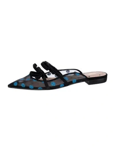 Pre-owned Red Valentino Mesh Polka Dot Print Flats In Multicolor