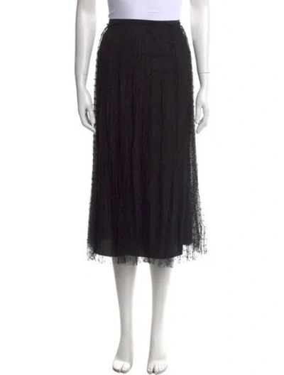 Pre-owned Red Valentino Midi Length Skirt In Black