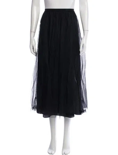 Pre-owned Red Valentino Midi Length Skirt In Black