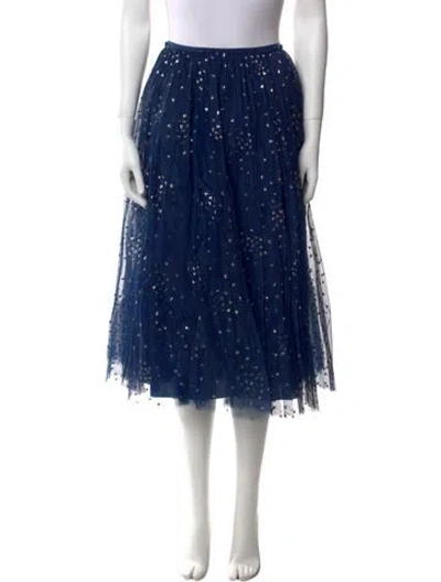 Pre-owned Red Valentino Midi Length Skirt In Blue