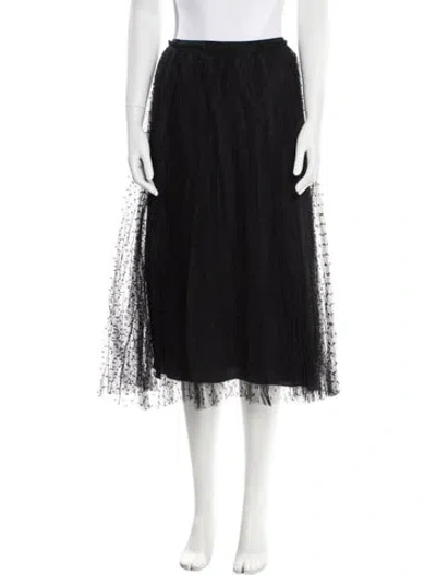 Pre-owned Red Valentino Midi Length Skirt W/ Tags In Black