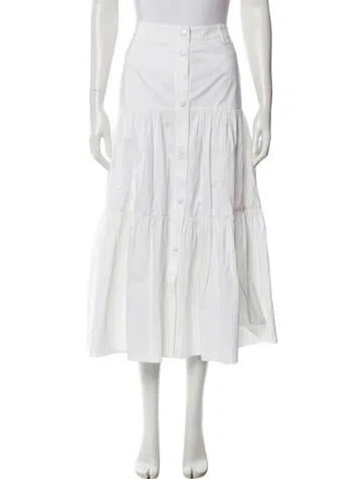 Pre-owned Red Valentino Midi Length Skirt In White