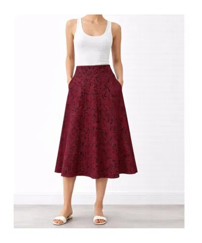 Red Valentino Midi Skirt In Red