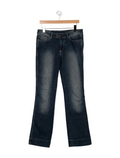 Pre-owned Red Valentino Mid-rise Flared Jeans In Blue