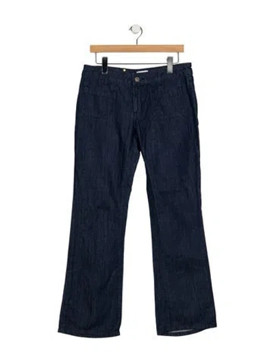 Pre-owned Red Valentino Mid-rise Flared Jeans In Blue
