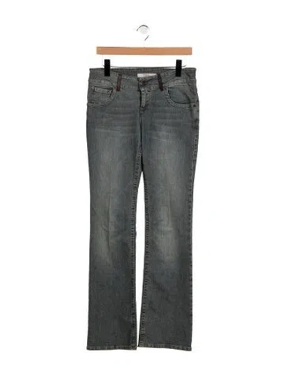 Pre-owned Red Valentino Mid-rise Flared Jeans In Grey