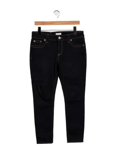 Pre-owned Red Valentino Mid-rise Skinny Leg Jeans In Blue