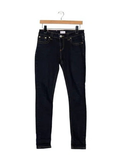 Pre-owned Red Valentino Mid-rise Skinny Leg Jeans In Blue
