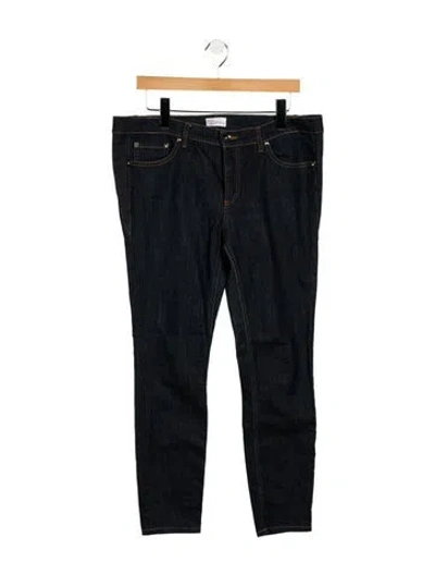 Pre-owned Red Valentino Mid-rise Skinny Leg Jeans In Blue