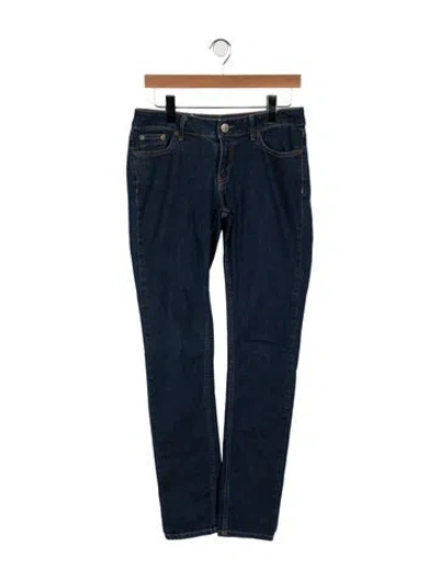 Pre-owned Red Valentino Mid-rise Skinny Leg Jeans In Blue