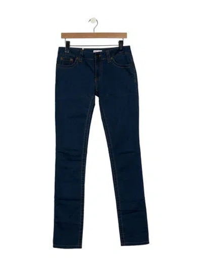 Pre-owned Red Valentino Mid-rise Skinny Leg Jeans In Blue