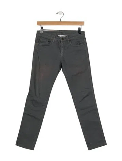 Pre-owned Red Valentino Mid-rise Skinny Leg Jeans In Grey