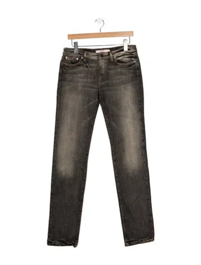 Pre-owned Red Valentino Mid-rise Straight Leg Jeans In Blue