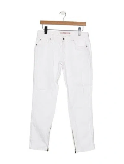 Pre-owned Red Valentino Mid-rise Straight Leg Jeans In White