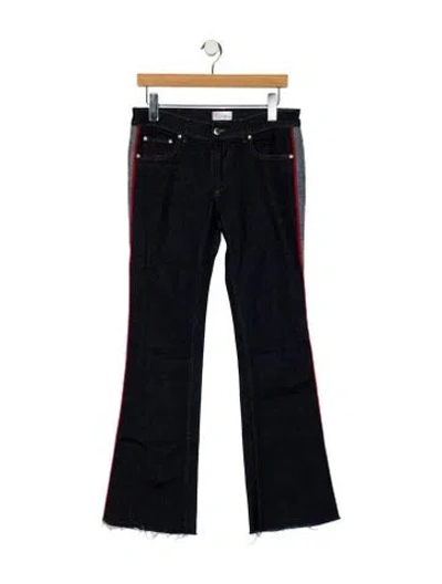 Pre-owned Red Valentino Mid-rise Wide Leg Jeans In Blue