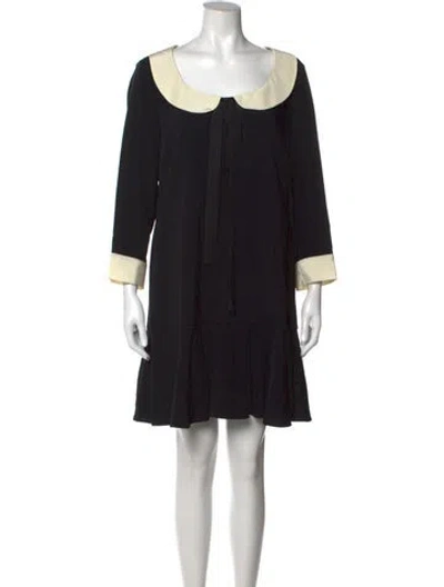 Pre-owned Red Valentino Mini Dress In Black