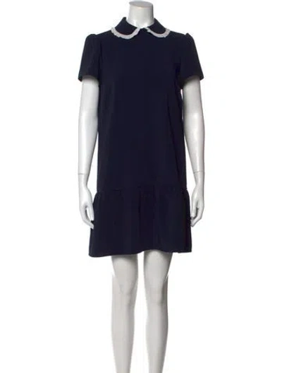 Pre-owned Red Valentino Mini Dress In Black