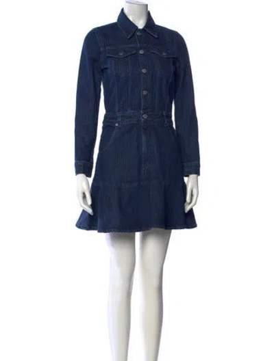 Pre-owned Red Valentino Mini Dress In Blue