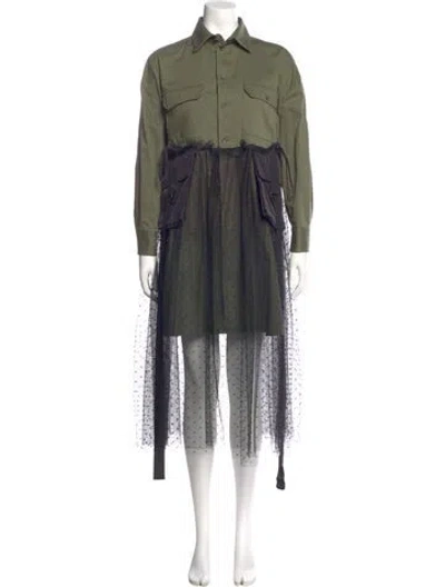 Pre-owned Red Valentino Mini Dress In Green