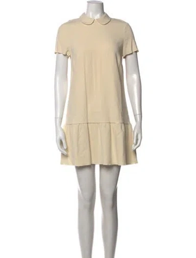 Pre-owned Red Valentino Mini Dress In Neutral